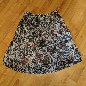 NWT LOFT a-line floral skirt